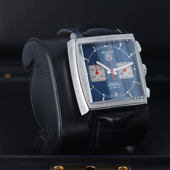 Tag Heuer Monaco ’Steve McQueen’ Caliber 12 Edition, Blue Dial - Stainless Steel - Picture 3 of 11